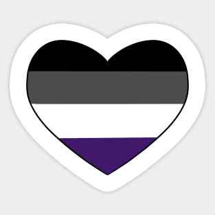 Asexual Heart Sticker